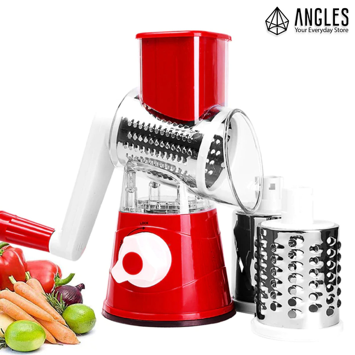 Manual Vegetable Slicer Red