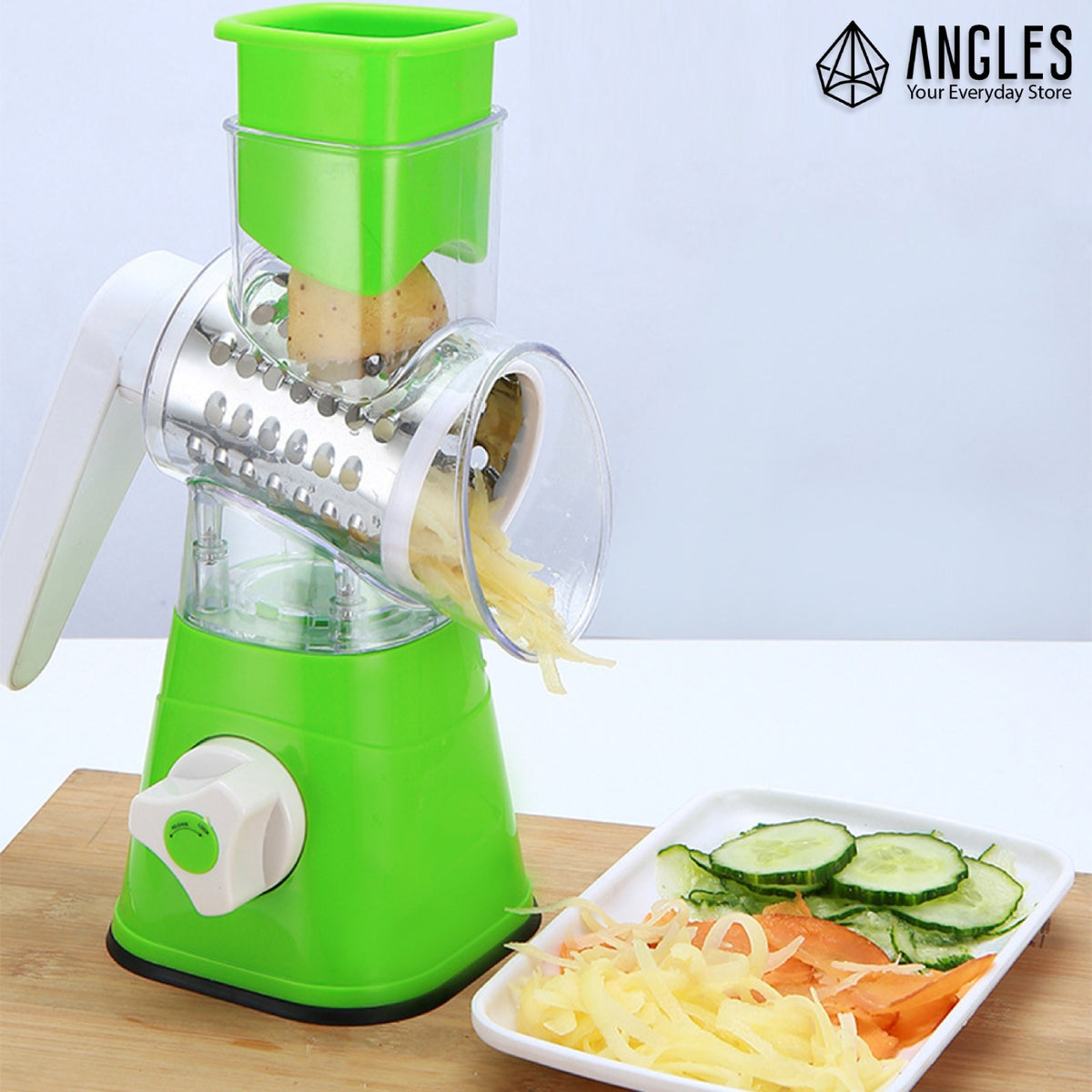 Mini Electric Vegetable Masher - Slicer - Stainless Steel - Green from  Apollo Box