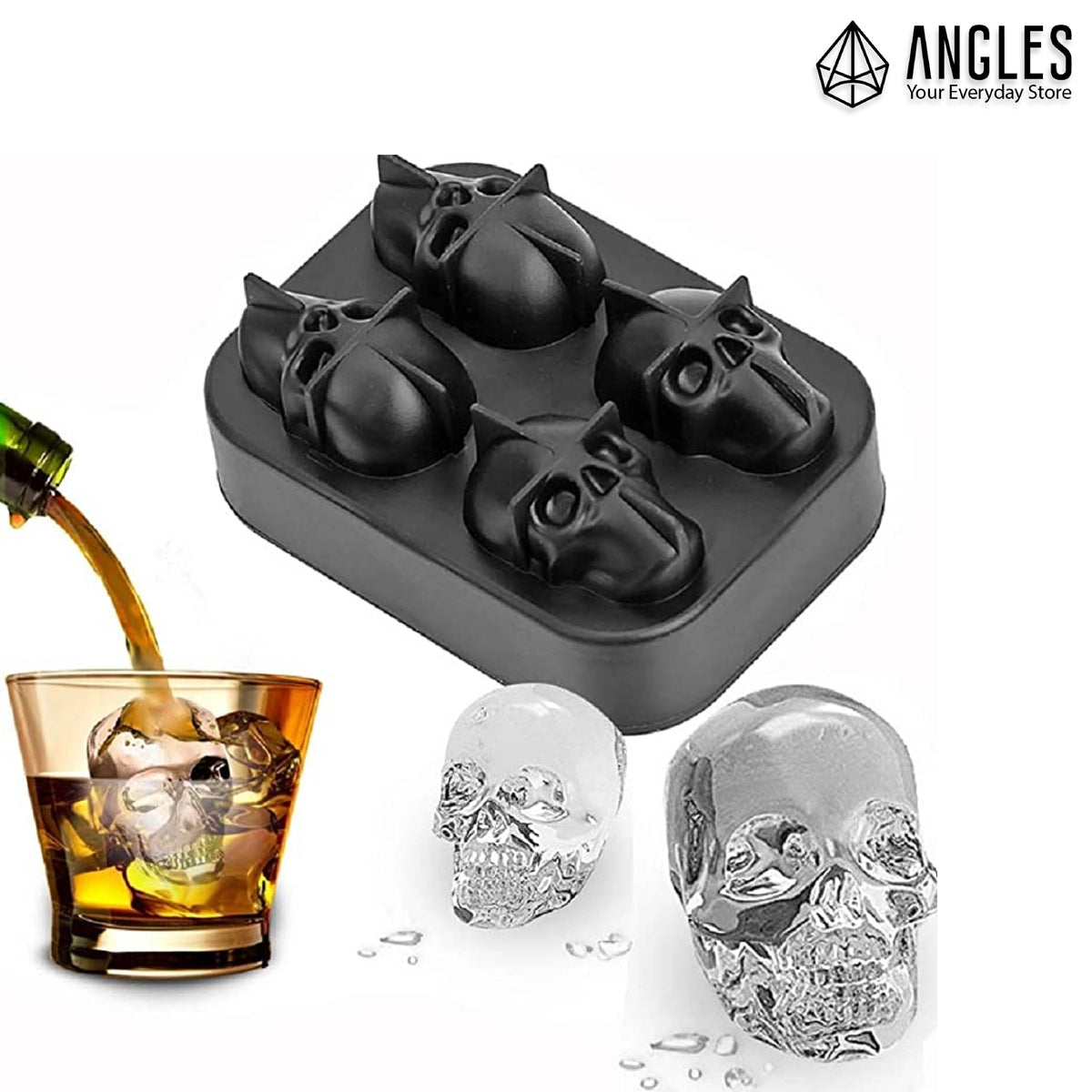Skull Ice Mold Angles Stores