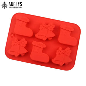 Christmas Bell & Stocking Silicone Cake Mold