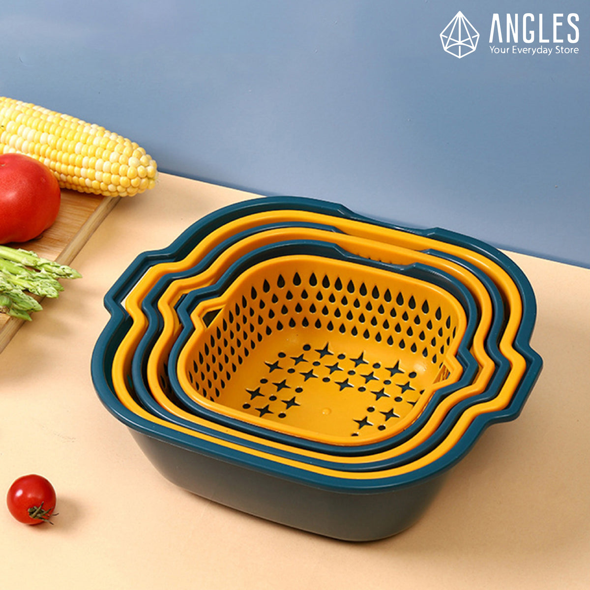 Drip Bowl & Strainer set . Angles Stores