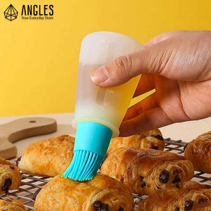 Oil Dispenser with Brush Silicone Oil Brush Kitchen Oil Bottle Oil Spreader  Brush with Bottle 